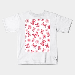 Seamless pattern with butterflies Kids T-Shirt